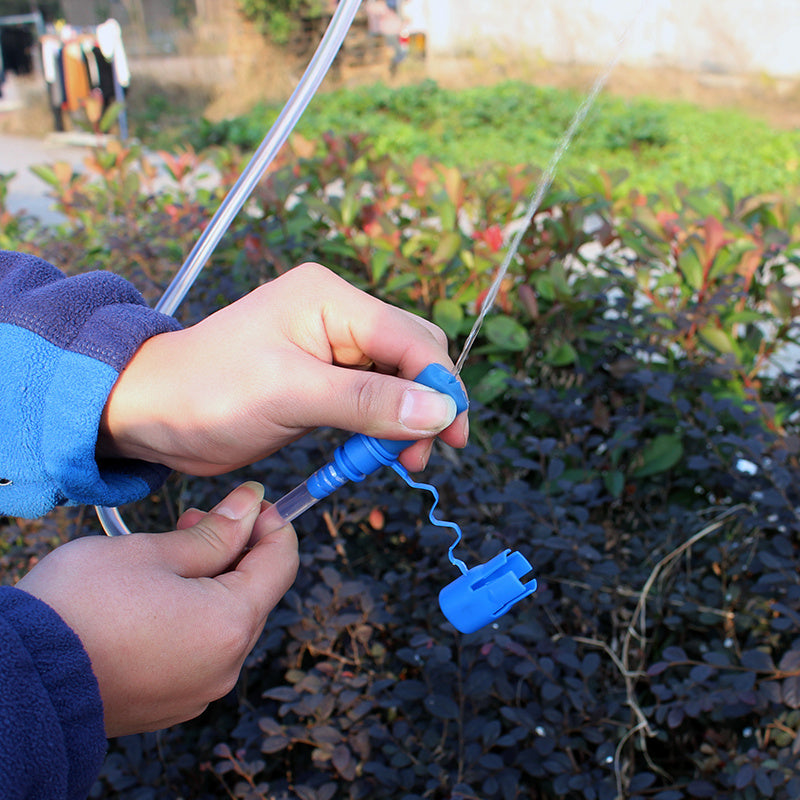 Man watering garden plants