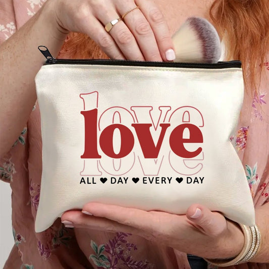 Valentine's Day Love Pattern Cosmetic Bag