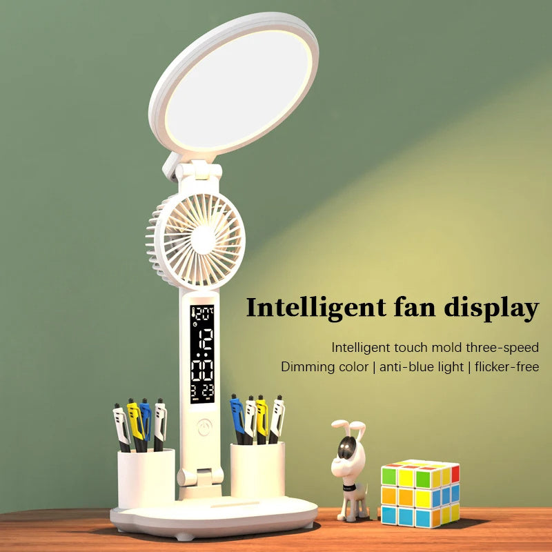 3-in-1 LED Clock Fan Lamp